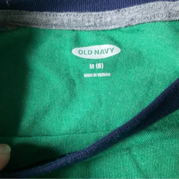 Old Navy Boys medium Two Toned Raglan-Sleeve Baseball Tee​​ - Picture 4 of 6